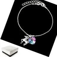 Bransoletki - Bransoletka Koń Konik z koniem Srebro 925 Bransoletka PREZENT dla Niej - miniaturka - grafika 1