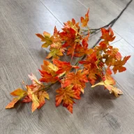 Sztuczne kwiaty - TEMU 1 szt. 42.52-calowy Jesienny Dekoracyjny Sztuczny Jedwabny Klonowy Liść Zestaw Gałęzi Jesiennej Sztuczny Klonowy Liść Bukiet Ślubny na Stół - miniaturka - grafika 1