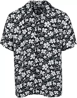 Koszule męskie - Urban Classics Viscose AOP Resort Shirt męska koszula z krótkim rękawem na całej powierzchni Basics, Streetwear, Whiteflower, XXL - grafika 1