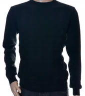 Swetry męskie - Strokers Klasyczny Sweter Męski Ze Wzorem Tłoczonym 3Xl Xxxl Czarny - miniaturka - grafika 1