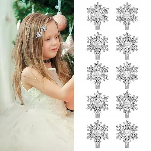 10SZT AKCESORIA DO SPINEK DO WLOSÓW W KSZTALCIE PLATKÓW SNIEGU 10SZT SPINEK