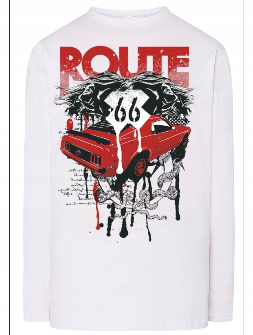 Longsleeve nadruk Route 66 Rozm.5XL
