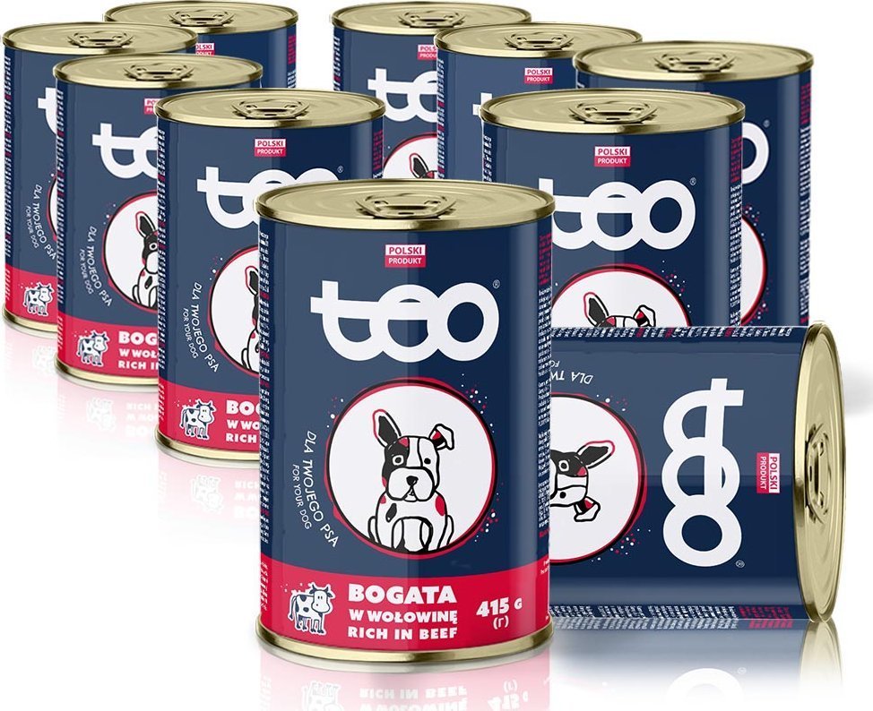 Teo Karma mokra dla psa TEO bogata w wołowinę 10 x 415 g