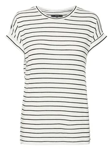Vero Moda Koszulka w kolorze biało-czarnym - Koszulki i topy damskie - miniaturka - grafika 1