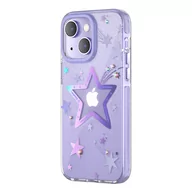 Etui i futerały do telefonów - Kingxbar Heart Star Series etui iPhone 14 Plus pokrowiec obudowa na tył plecki purple star - miniaturka - grafika 1