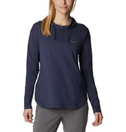 Bluzy damskie - Columbia Damska bluza z kapturem Sun Trek niebieski Nocturnal M - miniaturka - grafika 1