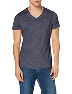 Koszulki męskie - Tommy T-Shirt męski TJM SLIM JASPE V NECK, Ciemna granatowa, XL - miniaturka - grafika 1