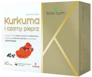 COLFARM Biovitum kurkuma i czarny pieprz x 60 kaps - Przeziębienie i grypa - miniaturka - grafika 1
