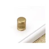 Zawiasy, okucia i inne akcesoria - Mały zestaw 4 solidnych mosiężnych uchwytów do drzwiczek szafek wpuszczanych w złoto, uchwyty do mebli w stylu vintage, ze śrubami, odpowiednie do sz - miniaturka - grafika 1