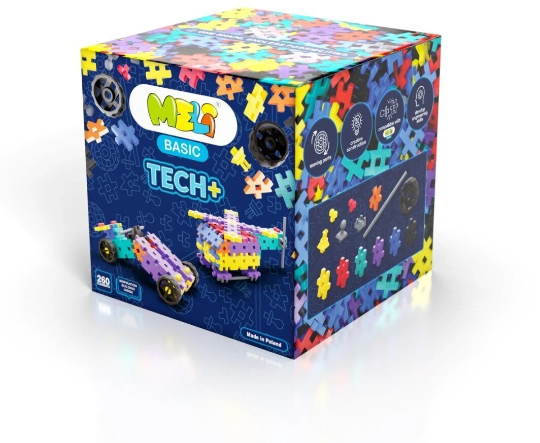 Meli MELI Tech+ 260 - klocki konstrukcyjne z elementami technicznymi dla dzieci 3+ EDUKAMP