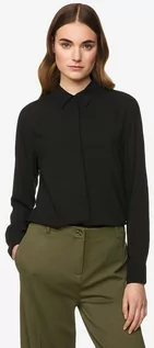 Bluzki damskie - Benetton Koszula w kolorze czarnym - grafika 1