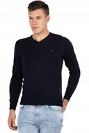 Swetry męskie - Tommy Hilfiger, Sweter Czarny oryginalny, S - miniaturka - grafika 1