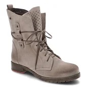 Botki damskie - Beżowe Botki Maciejka Damskie Modne Obuwie - miniaturka - grafika 1