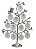 Ramki na zdjęcia - DRZEWKO Z RAMKAMI NA ZDJĘCIA 12 SZT. POSREBRZANE, SOWA GRAWER - miniaturka - grafika 1