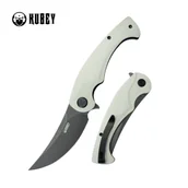 Noże - Nóż składany Kubey Scimitar White G10, Blackwashed 14C28N (KU173J) - miniaturka - grafika 1