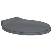 Deski sedesowe - VidaXL Cicho zamykana deska sedesowa, szara, owalna 145816         VidaXL - miniaturka - grafika 1