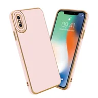Etui i futerały do telefonów - Etui Do Apple iPhone XS MAX Porkowiec w Glossy Róż - Różowe Złoto Ochrona kamery Obudowa Case Cover TPU Cadorabo - miniaturka - grafika 1