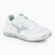 Buty sportowe damskie - Buty do piłki ręcznej damskie Mizuno Wave Phantom 3 white/glacial ridge/patinagreen - miniaturka - grafika 1