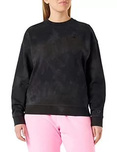 Champion Damska bluza Rochester 1919 z logo Tie Dye Crewneck - czarna, XL, czarny, XL - Bluzy damskie - miniaturka - grafika 1
