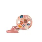 Akcesoria do smoczków - Suavinex Klips do smoczka Forest różowy - miniaturka - grafika 1