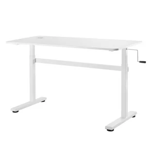Biurko ręczna regulacja wys  Ergo Office, max 40 kg, max wys 117cm,  z blatem do pracy stojąco siedzącej, ER-401 W - Biurka - miniaturka - grafika 2