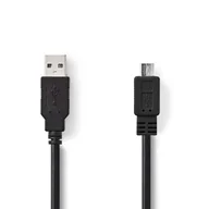 Kable komputerowe i do monitorów - Nedis CCGB60500BK30 kabel USB USB 2.0 3 m USB A Micro-USB B Czarny - miniaturka - grafika 1