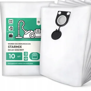 10x Worek do Odkurzacza Starmix Gs LD-1232 Hmt Syntetyczny Tekstylny G9 - Worki do odkurzaczy - miniaturka - grafika 1