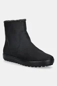 Botki damskie - Ecco botki nubukowe Soft 7 Tred Warm damskie kolor czarny na płaskim obcasie ocieplone 450753-02001 - miniaturka - grafika 1