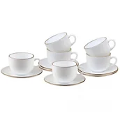 Serwisy do kawy i herbaty - ZESTAW KAWOWY 6 FILIŻANEK ZE SPODECZKAMI KINGHOFF OPAL KH-1929 - miniaturka - grafika 1