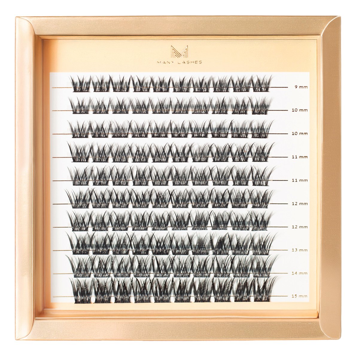 Many Lashes V-Lashes Wonder Master Box Zestaw kępek rzęs do makijażu 8-16 mm Skręt C - naturalny skręt