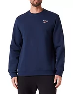 Bluzy męskie - Reebok Męska bluza z logo lewej klatki piersiowej, Vector Navy, 2XL, Vector Navy, XXL - miniaturka - grafika 1