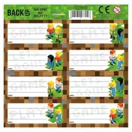 Szkolne artykuły papiernicze - Nalepki na zeszyty BackUp 4 A 61 (25szt) DERFORM - miniaturka - grafika 1