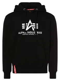 Alpha Industries Męska bluza z kapturem Mężczyźni czarny nadruk, S - Bluzy męskie - miniaturka - grafika 1