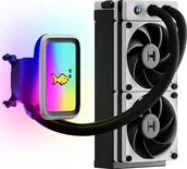 Chłodzenie wodne - Chłodzenie wodne Hyte THICC Q60 240mm LCD All In One CPU Liquid Cooler - biały/czarny - miniaturka - grafika 1
