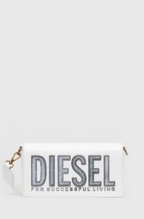 Diesel torebka skórzana kolor biały - Torebki damskie - miniaturka - grafika 1