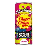 Napoje gazowane - Chupa Chups Sparkling Sour Strawberry 250ml - miniaturka - grafika 1