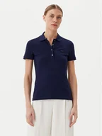 Koszulki i topy damskie - Lacoste Polo PF5462 Granatowy Slim Fit - miniaturka - grafika 1