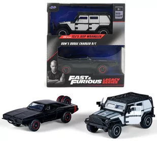 Dwupak aut metalowych Jeep Wrangler i Dodge Charger R/T 1:32 Szybcy i Wściekli 253202014 Jada - Samochody i pojazdy dla dzieci - miniaturka - grafika 1