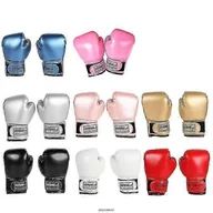 Torby sportowe - Rękawice bokserskie dla dzieci Dzieci Młodzież Torba treningowa Kickboxing Muay Thai Mitts Mma Trening Rękawice sparingowe 3-10 lat Złoto - miniaturka - grafika 1