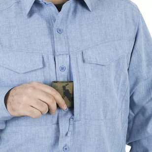 Helikon - Koszula Defender Mk2 Gentleman Shirt® - Melange Light Blue - KO-DGM-PO-6520Z - Koszule męskie Helikon - Koszula Defender Mk2 Gentleman Shirt® - Melange Light Blue - KO-DGM-PO-6520Z - Koszule męskie - miniaturka - grafika 4