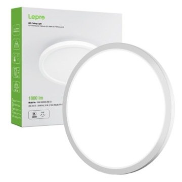 Lampa Sufitowa Plafon Led 18W 1800LM Ultrapłaski 22x2.6cm Wodoodporny Panel