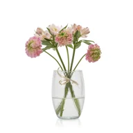 Wazony i flakony - Wazon szklany ryflowany 20 cm - miniaturka - grafika 1