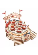 Puzzle - Puzzle drewniane 3D Pozytywka Obrotowe Filiżanki - miniaturka - grafika 1