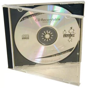 Box na 1 szt. CD, przezroczysty, czarny tray, Logo, 10,4 mm, 2-pack - Pudełka i akcesoria na płyty CD - miniaturka - grafika 1