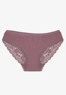 Fioletowe Majtki Figi Zdobione Koronką Venissella - Majtki damskie - miniaturka - grafika 1