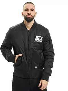 Kurtki męskie - Starter Black Label Męska kurtka bomberka z logo The Classic Bomber, w kolorze czarnym, rozmiar od XS do XXL, czarny, S - grafika 1