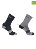 Skarpetki męskie - SALOMON Skarpety (2 pary) "Evasion Crew" w kolorze granatowo-szarym - miniaturka - grafika 1