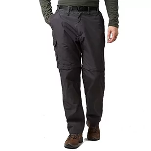 Craghoppers Kiwi Conv Trouser męskie spodnie trekkingowe, Black Pepper, 32 - Spodenki męskie - miniaturka - grafika 1