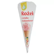 Lody i desery lodowe - Auchan - Lody rożek o smaku truskawkowym - miniaturka - grafika 1