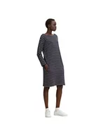 Sukienki - TOM TAILOR Damski Sukienka z dżerseju w paski 1032514, 30468 - Navy Offwhite Stripe, 40 - miniaturka - grafika 1